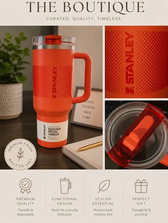 Stanley Other - Stanley Orange Insulated Travel Tumbler with Handle